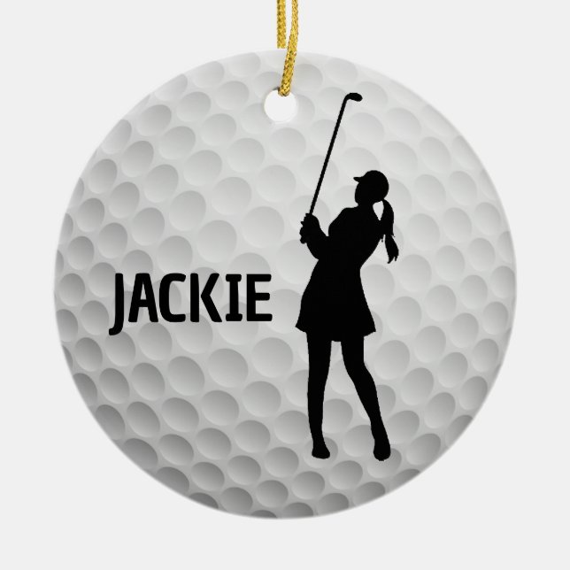 Golf Golfdesign Keramik Ornament (Vorne)