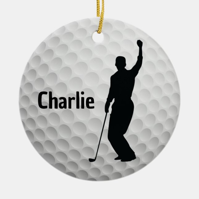 Golf Golfdesign Keramik Ornament (Vorne)