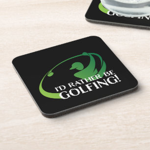 Golf Golfen Moderner Golfer Spiel Sport Schwarz Gr Getränkeuntersetzer