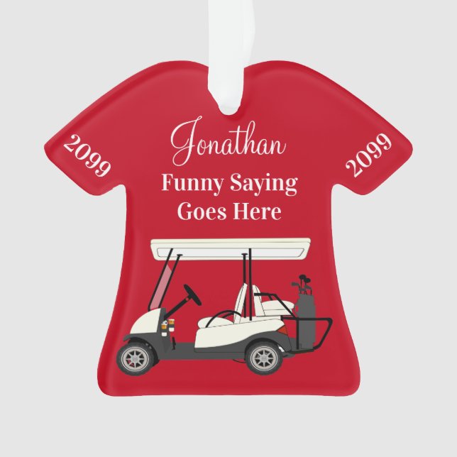 Golf Golfer Cart Acrylique de chemise personnalisé (devant)