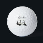 Golf Golfer Cart Personalisierte Golfplätze Golfball<br><div class="desc">Golf Golfer Cart Personalisierte Golfplätze. Sie wählen die Hintergrundfarbe unter der Option "Personalisierung",  falls gewünscht. Design von Claudine Boerner.</div>