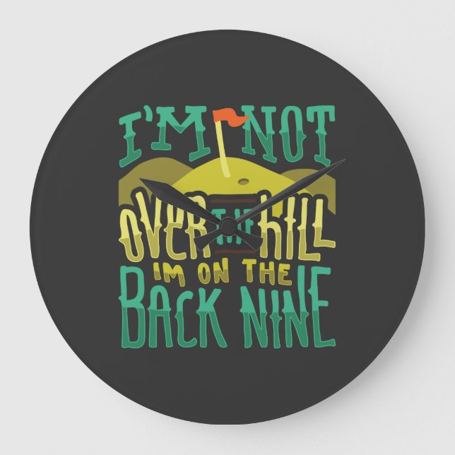 Golf Golfer Gift Große Wanduhr (Vorderseite)