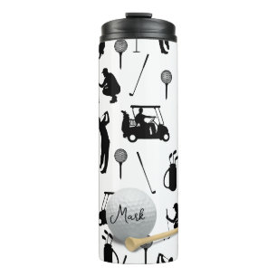 Golf Golfer ist Golfspielen Thermosbecher