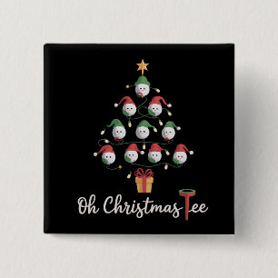 Golf Golfer Lustiger Golf Weihnachten Tee Button