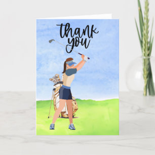 Golf Golfer Vielen Dank für Ihre Karte für Frau Go