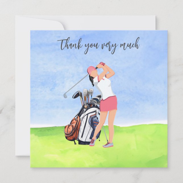 Golf Golfer Vielen Dank für Ihre Karte für Golfer (Vorderseite)