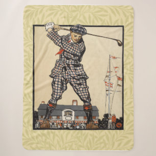 Golf Golfer Vintag antikes Golfspielen Sherpadecke