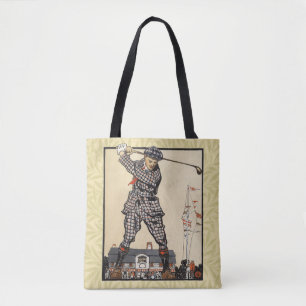 Golf Golfer Vintag antikes Golfspielen Tasche