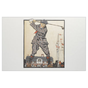 Golf Golfer Vintage Antik Golfen Stoff