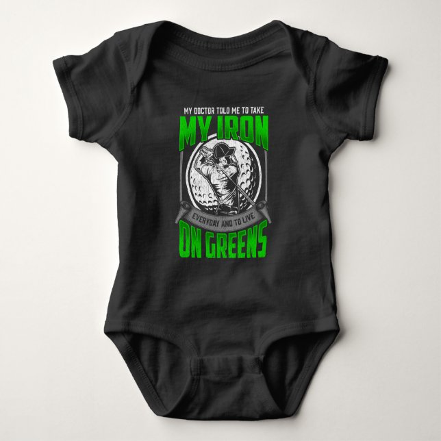 Golf Golfplatz Zitat Golfspieler Spaß Baby Strampler (Vorderseite)