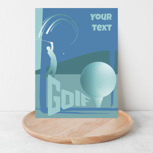 Golf Golfspiel Golfer Golfclub Begrüßung  Postkarte