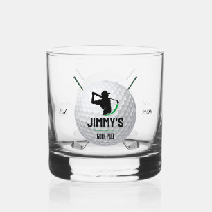 Golf Golfspielen Golfer Ball Clubs Rocks Trinkbehä Whiskyglas