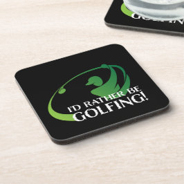 Golf Golfspielen Modernes Golfer Game Sport Schwar Getränkeuntersetzer