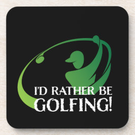 Golf Golfspielen Modernes Golfer Game Sport Schwar Getränkeuntersetzer