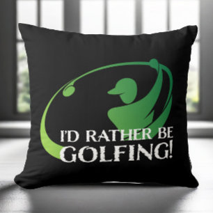 Golf Golfspielen Modernes Golfer Sportschwarz Grün Kissen