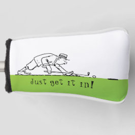 Golf-Golfspieler, der Schlag-lustige Golf Headcover