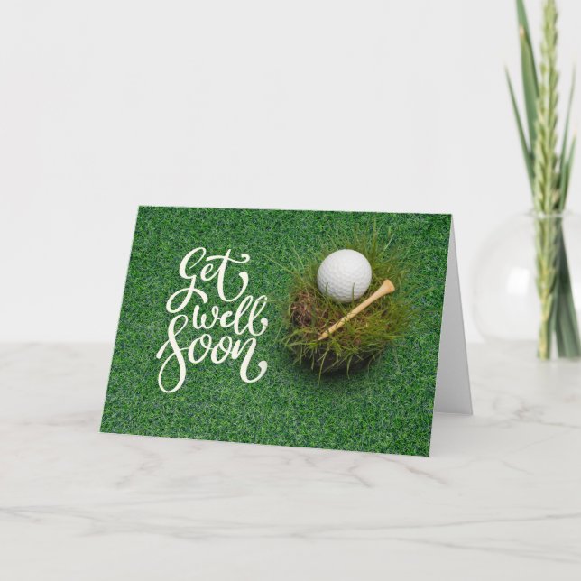 Golf Gönnen Sie sich schon bald mit dem Golfball a Karte (Vorderseite)