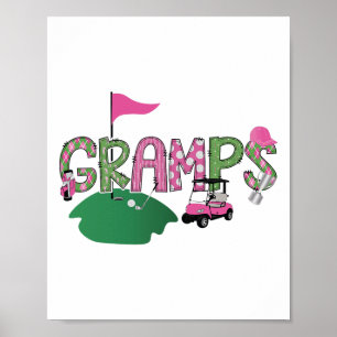 Golf Grampelhalle in einem Golf 1. Geburtstag Part Poster