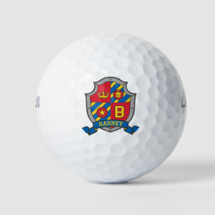 Golf Graphique Heraldique B monogramme Barney balles de