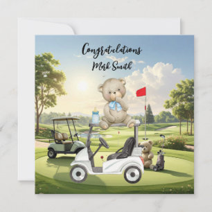Golf-Gratulation für Baby-Golfer Es ist ein Junge Karte