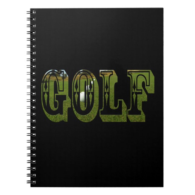Golf Green Dimensional Word mit Balls, Notizblock (Vorderseite)