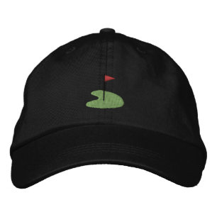 Golf Green mit Flagge Bestickte Kappe