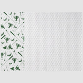 Golf Green White Golf Ball Clubs Trophäe Flagge Seidenpapier