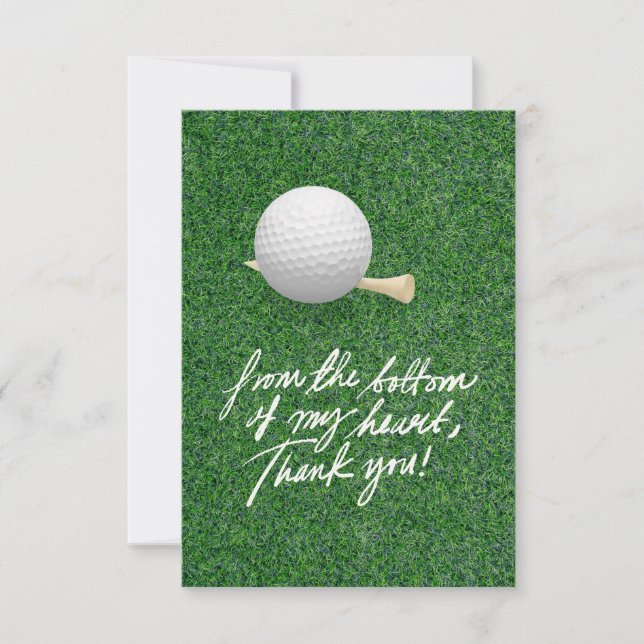 GOLF Greens Gratitude : Carte de remerciement pour (Devant)