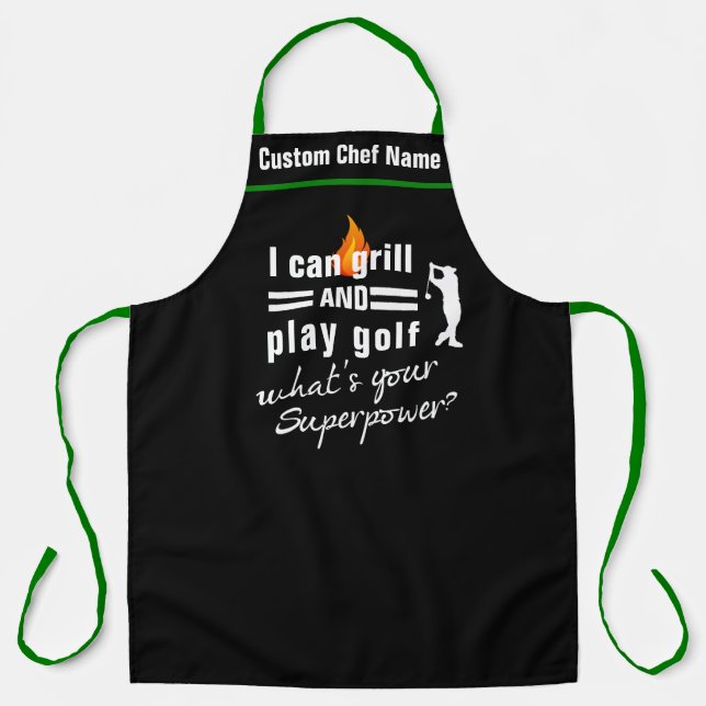 Golf Grill GRILLEN Schürze, Was ist Ihr Superpower Schürze (Vorderseite)