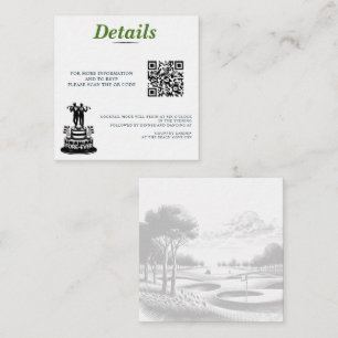 Golf Grooms Wedding QR Code Begleitkarte
