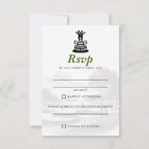 Golf Grooms Wedding RSVP Karte