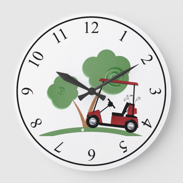 Golf Große Wanduhr (Vorderseite)