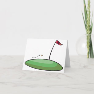 Golf-Grün Notizkarten Karte