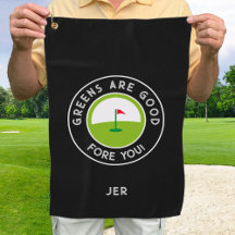 Golf Grüntöne Fore Golfer Spaß Funny Black Monogra