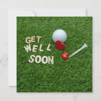 Golf Gruß Golfer bald wieder gut mit Ball Green