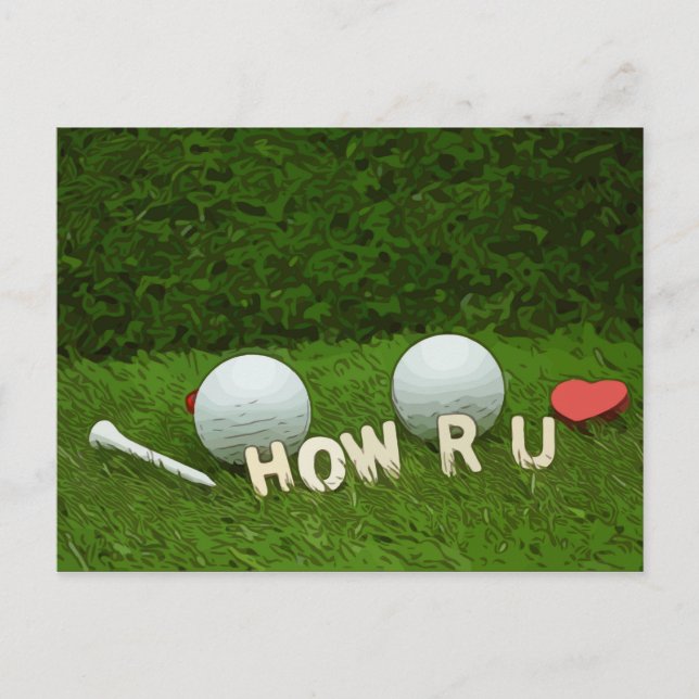 Golf Grußkarte, wie sind Sie Golfer Postkarte (Vorderseite)