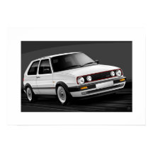 Golf GTI mk2 Poster Illustration