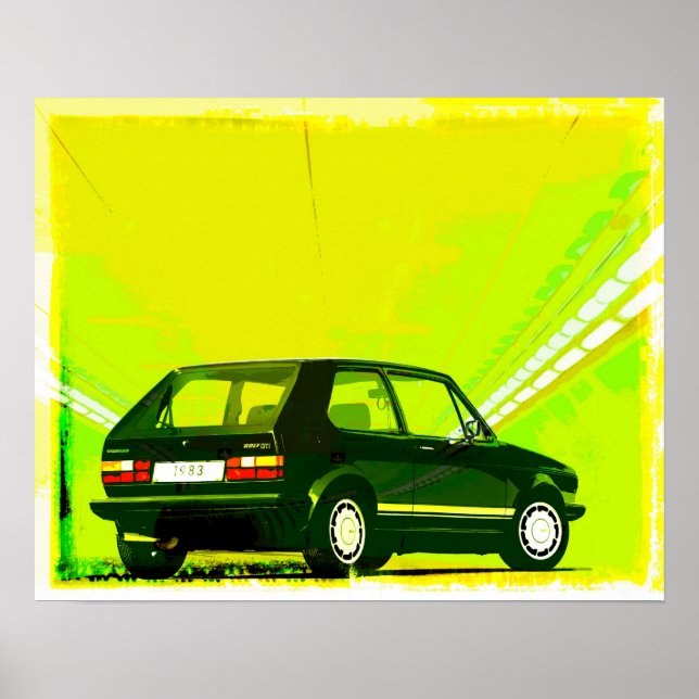 Golf GTi MkI Green Poster (Vorne)