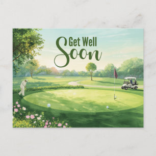 Golf Gute Besserung Golfer Postkarte