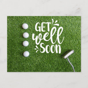 Golf Gute Besserung Postkarte