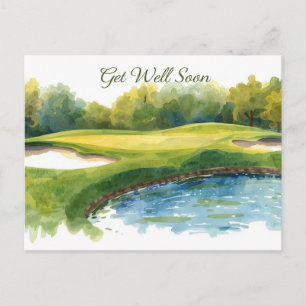 Golf Gute Besserung wünsche für Golfer Postkarte