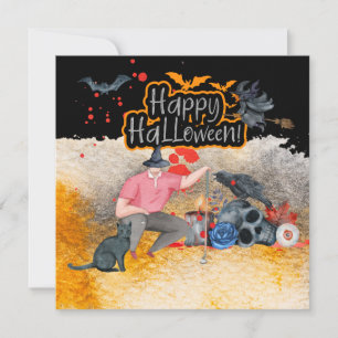 Golf Halloween Day für Golfer Card Karte