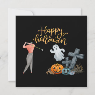 Golf Halloween Day pour golfeur Carte postale