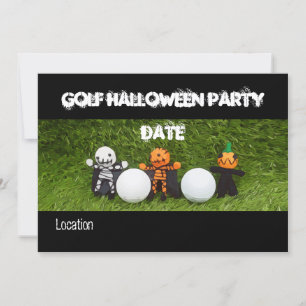 Golf Halloween-Party Einladung mit Monster