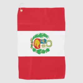 Golf Handtuch mit der Flagge Perus