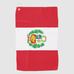 Golf Handtuch mit der Flagge Perus