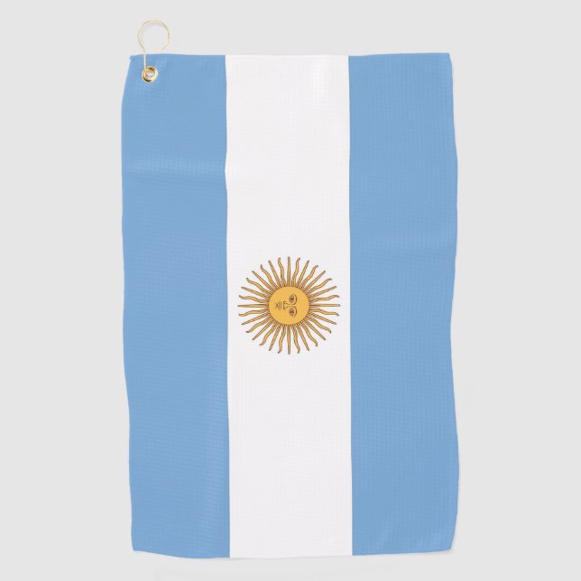 Golf Handtuch mit Flagge Argentiniens (Vorderseite)