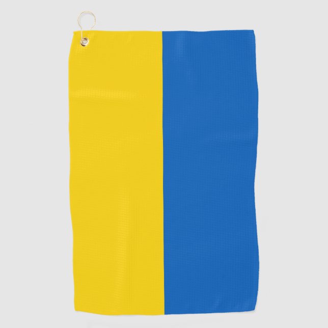 Golf Handtuch mit Flagge der Ukraine (Vorderseite)