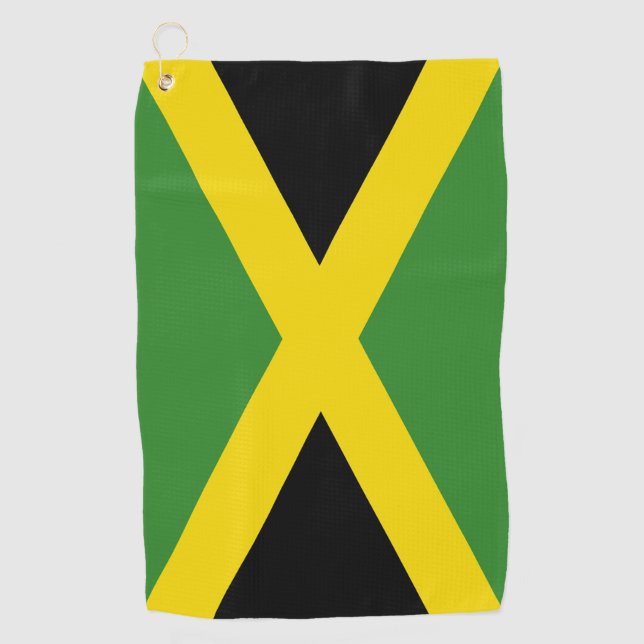 Golf Handtuch mit Flagge von Jamaika (Vorderseite)