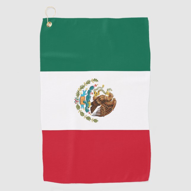Golf Handtuch mit Flagge von Mexiko (Vorderseite)